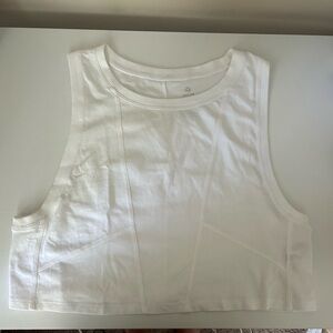 OFFLINE by Aerie Cropped Muscle Tank | White | Medium